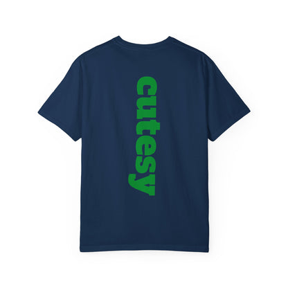 Cutesy Comfort Colors® Garment-Dyed Tee — Monogram Front & Vertical Back Print