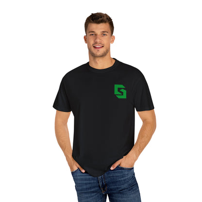 Cutesy Comfort Colors® Garment-Dyed Tee — Monogram Front & Vertical Back Print