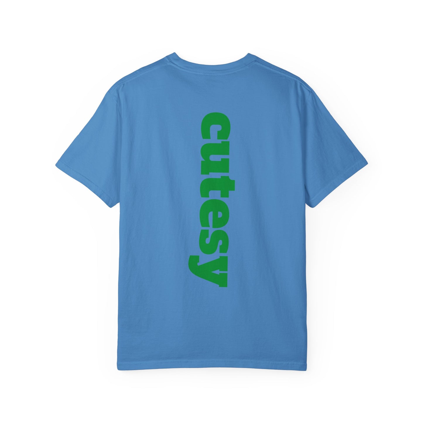 Cutesy Comfort Colors® Garment-Dyed Tee — Monogram Front & Vertical Back Print